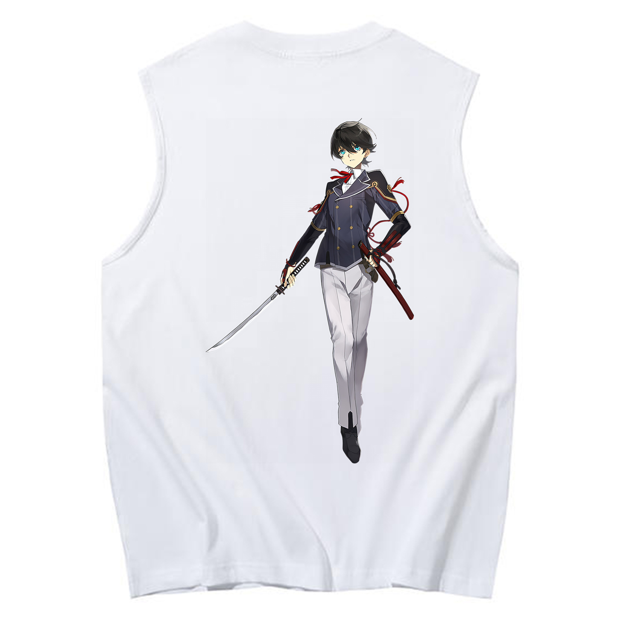 （画像用） 刀剣乱舞 Touken Ranbu コットン100％タンクトップ（背面プリント）