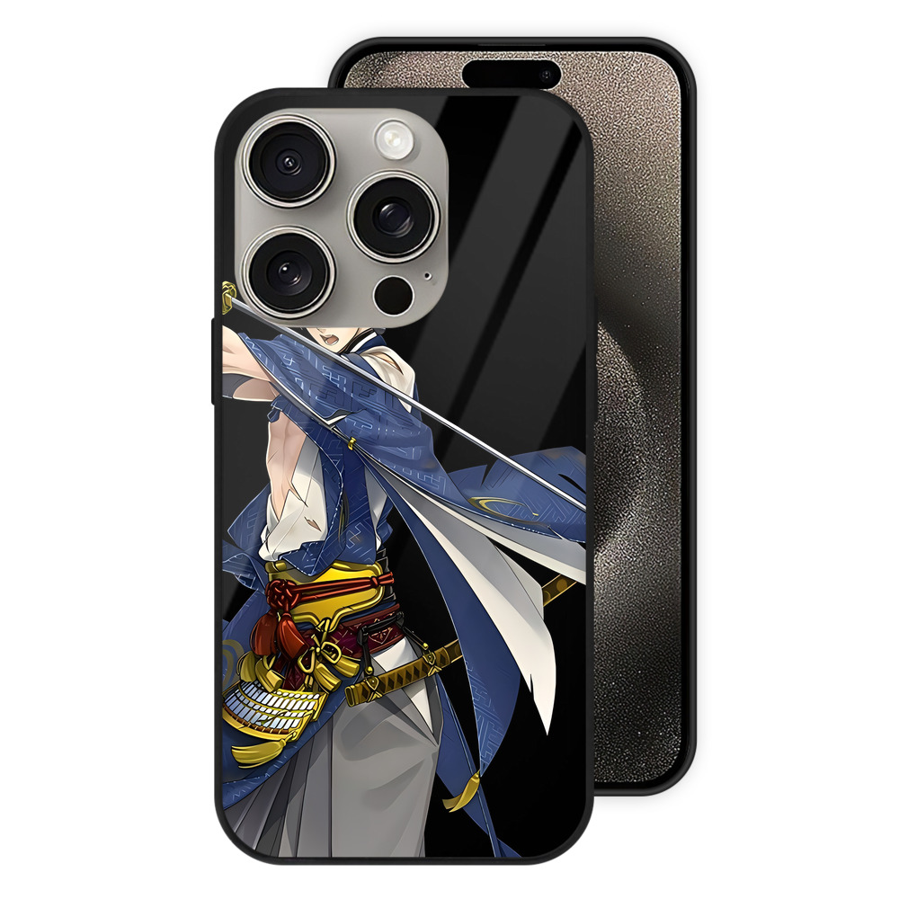 （画像用） 刀剣乱舞 Touken Ranbu 【iPhone15Pro対応】スマホケース 耐衝撃＆黄変防止 背面ガラス