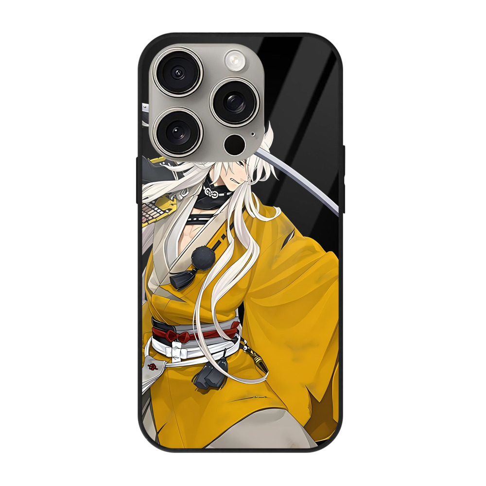 （画像用） 刀剣乱舞 Touken Ranbu 【iPhone15Pro対応】スマホケース 耐衝撃＆黄変防止 背面ガラス