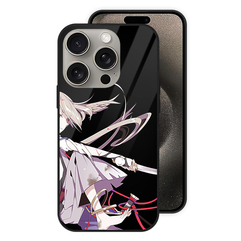 （画像用） 刀剣乱舞 Touken Ranbu 【iPhone15Pro対応】スマホケース 耐衝撃＆黄変防止 背面ガラス