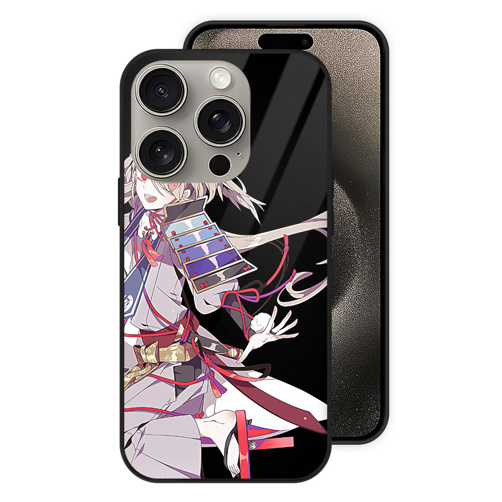 （画像用） 刀剣乱舞 Touken Ranbu 【iPhone15Pro対応】スマホケース 耐衝撃＆黄変防止 背面ガラス
