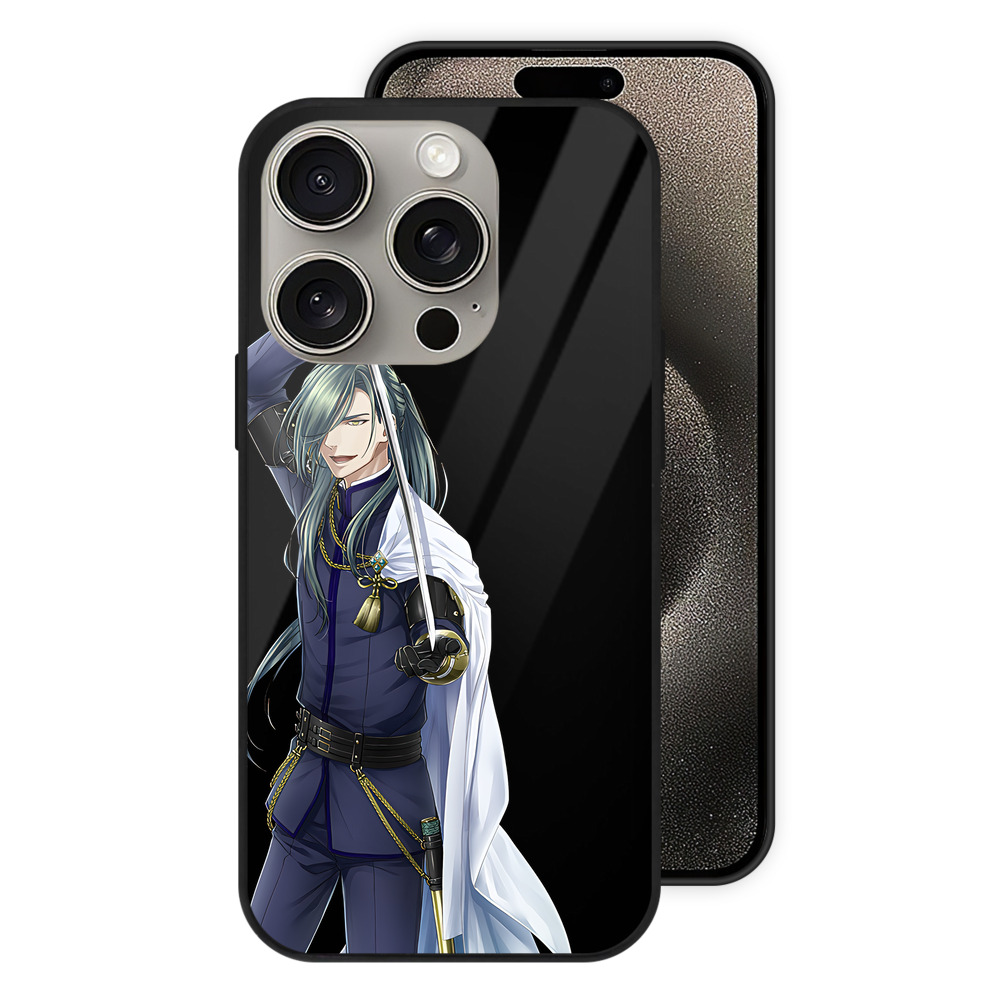 （画像用） 刀剣乱舞 Touken Ranbu 【iPhone15Pro対応】スマホケース 耐衝撃＆黄変防止 背面ガラス