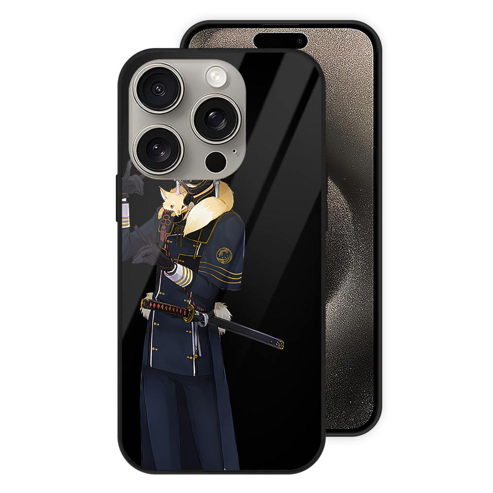 （画像用） 刀剣乱舞 Touken Ranbu 【iPhone15Pro対応】スマホケース 耐衝撃＆黄変防止 背面ガラス