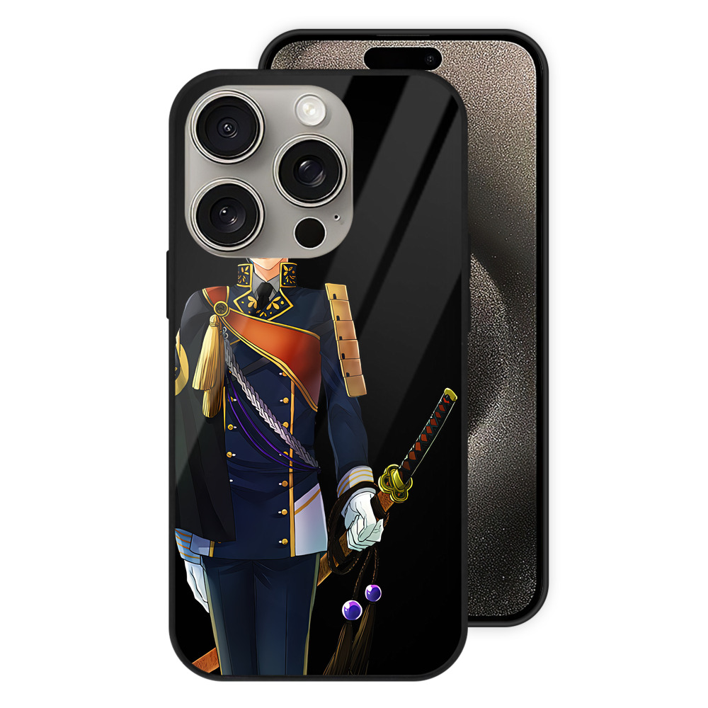 （画像用） 刀剣乱舞 Touken Ranbu 【iPhone15Pro対応】スマホケース 耐衝撃＆黄変防止 背面ガラス