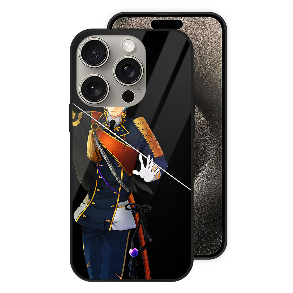 （画像用） 刀剣乱舞 Touken Ranbu 【iPhone15Pro対応】スマホケース 耐衝撃＆黄変防止 背面ガラス