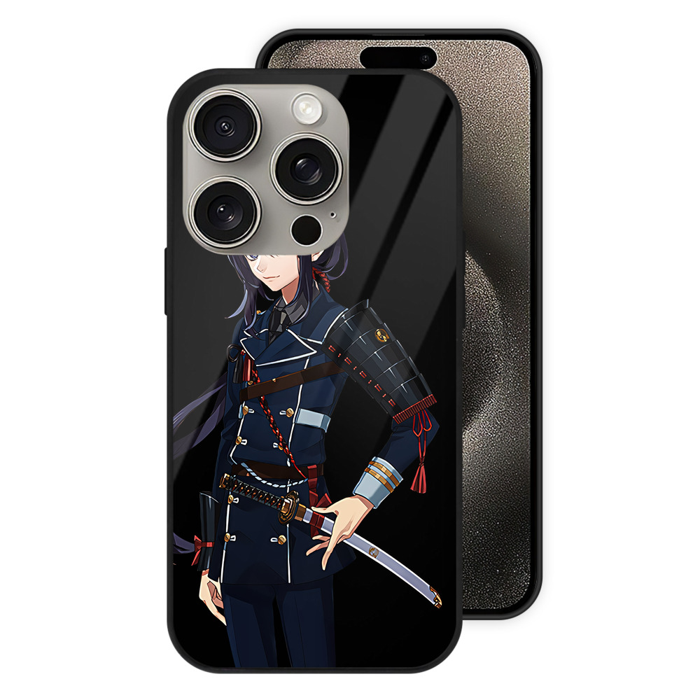 （画像用） 刀剣乱舞 Touken Ranbu 【iPhone15Pro対応】スマホケース 耐衝撃＆黄変防止 背面ガラス