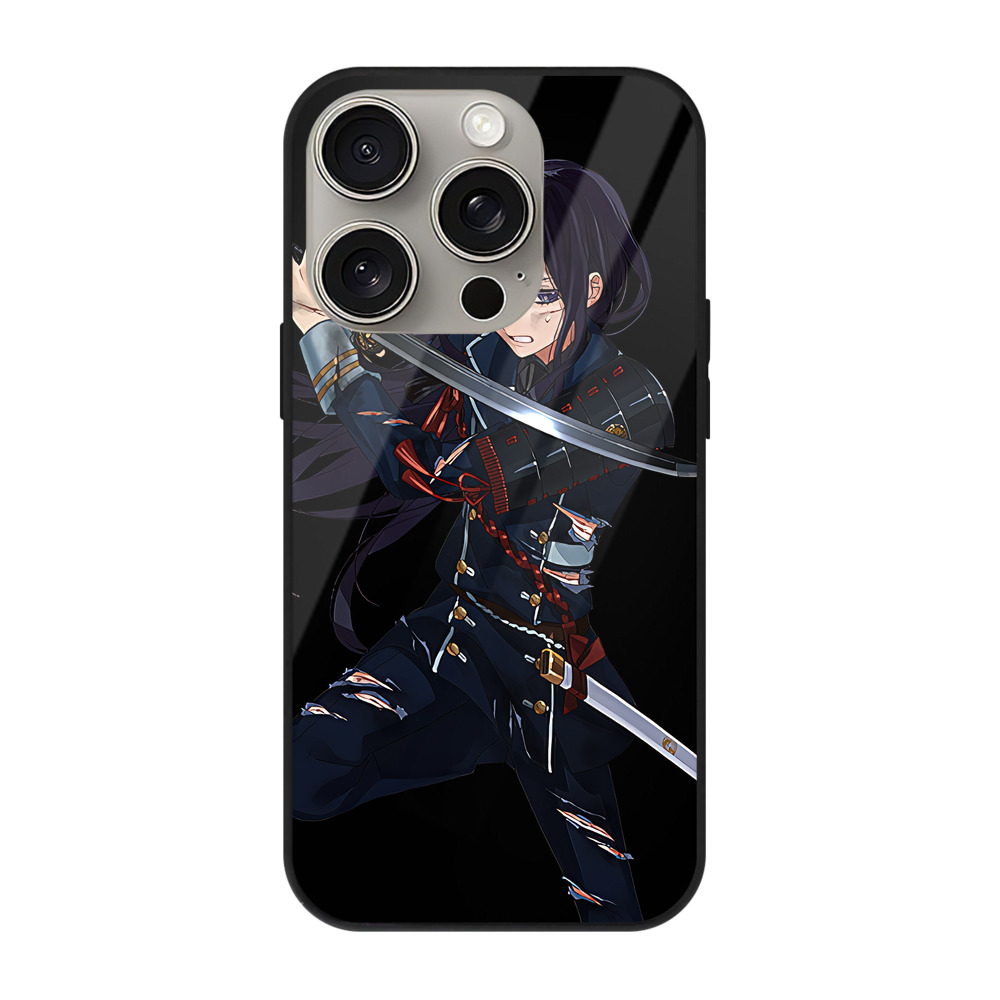 （画像用） 刀剣乱舞 Touken Ranbu 【iPhone15Pro対応】スマホケース 耐衝撃＆黄変防止 背面ガラス
