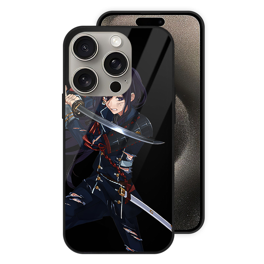 （画像用） 刀剣乱舞 Touken Ranbu 【iPhone15Pro対応】スマホケース 耐衝撃＆黄変防止 背面ガラス