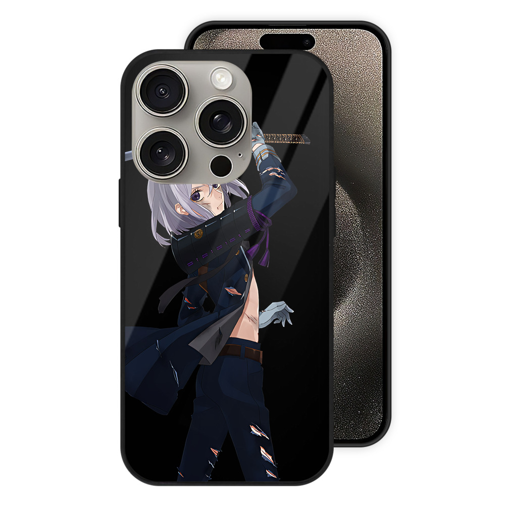 （画像用） 刀剣乱舞 Touken Ranbu 【iPhone15Pro対応】スマホケース 耐衝撃＆黄変防止 背面ガラス