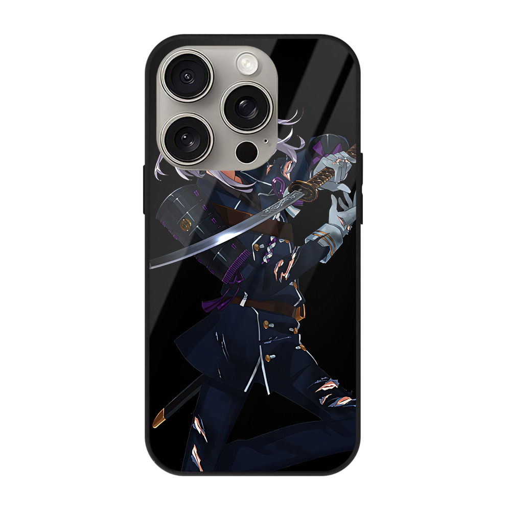 （画像用） 刀剣乱舞 Touken Ranbu 【iPhone15Pro対応】スマホケース 耐衝撃＆黄変防止 背面ガラス