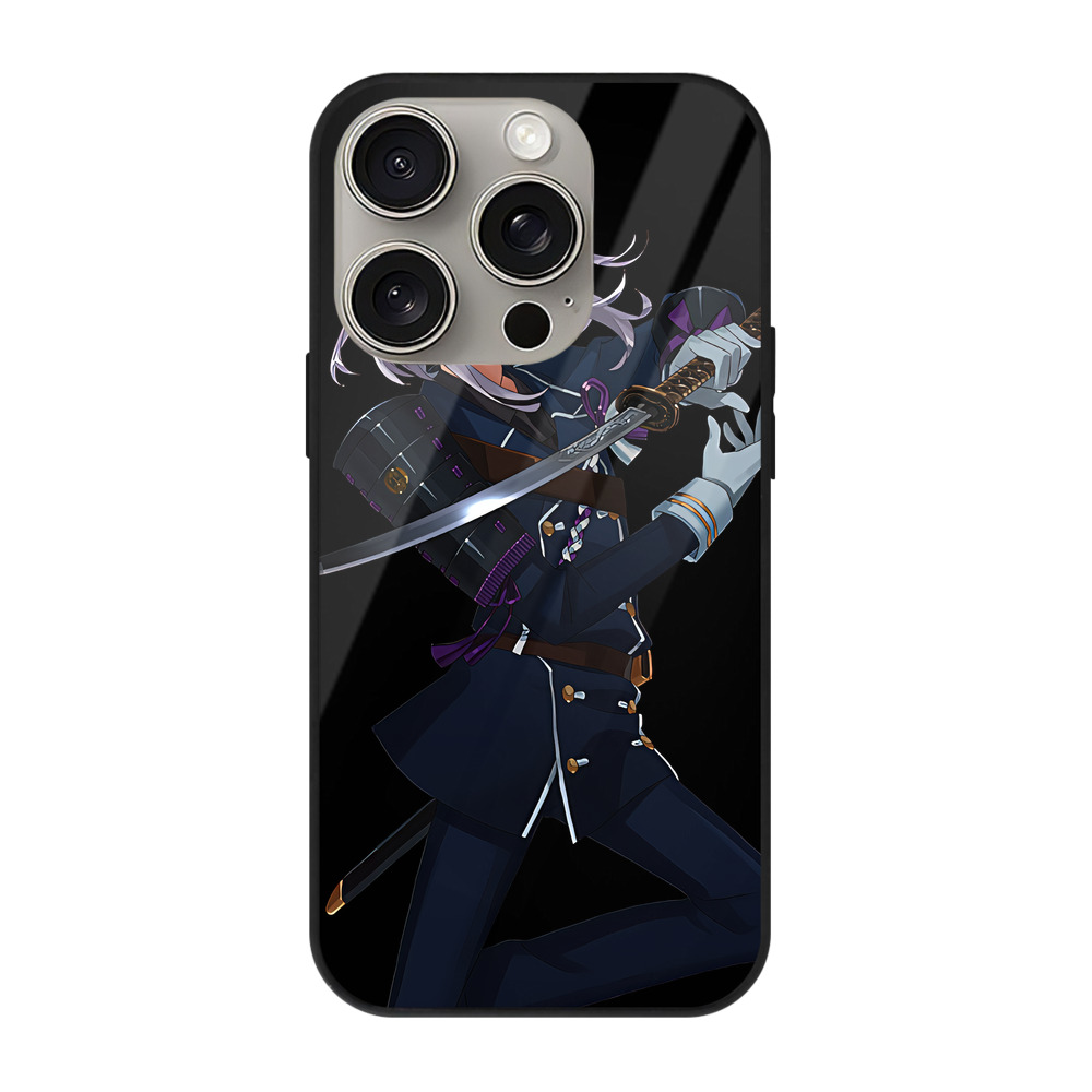 （画像用） 刀剣乱舞 Touken Ranbu 【iPhone15Pro対応】スマホケース 耐衝撃＆黄変防止 背面ガラス