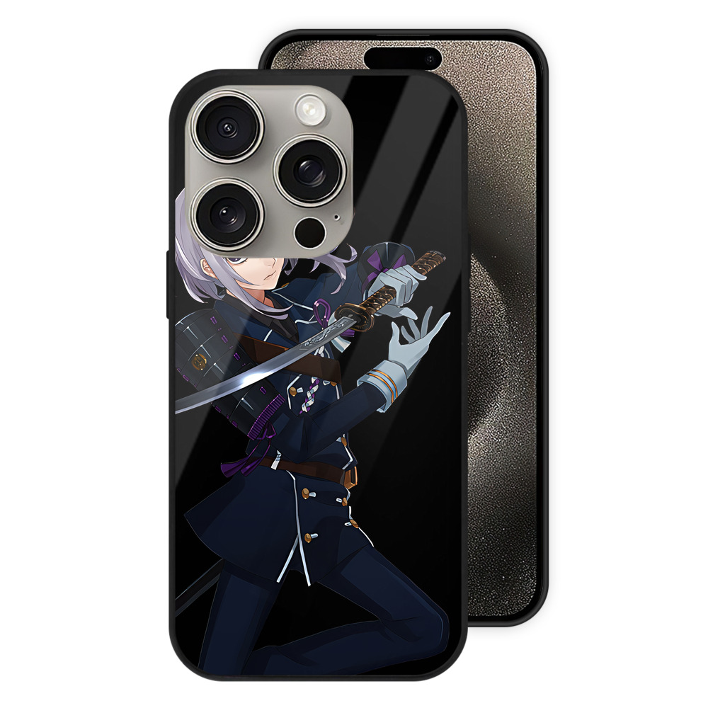 （画像用） 刀剣乱舞 Touken Ranbu 【iPhone15Pro対応】スマホケース 耐衝撃＆黄変防止 背面ガラス