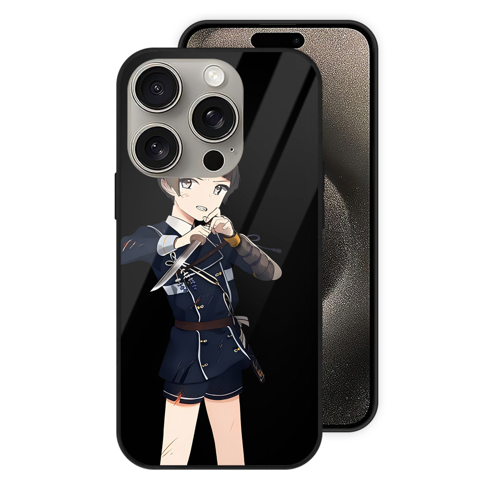 （画像用） 刀剣乱舞 Touken Ranbu 【iPhone15Pro対応】スマホケース 耐衝撃＆黄変防止 背面ガラス