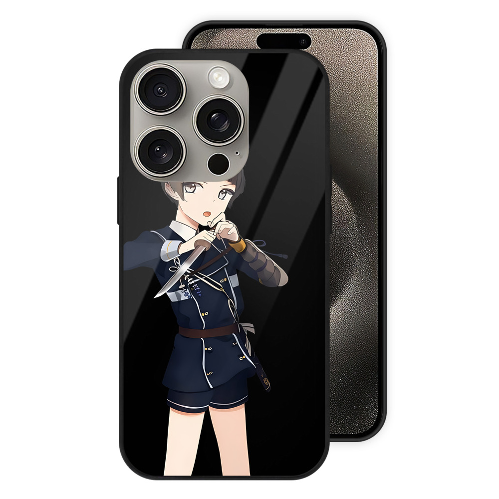 （画像用） 刀剣乱舞 Touken Ranbu 【iPhone15Pro対応】スマホケース 耐衝撃＆黄変防止 背面ガラス
