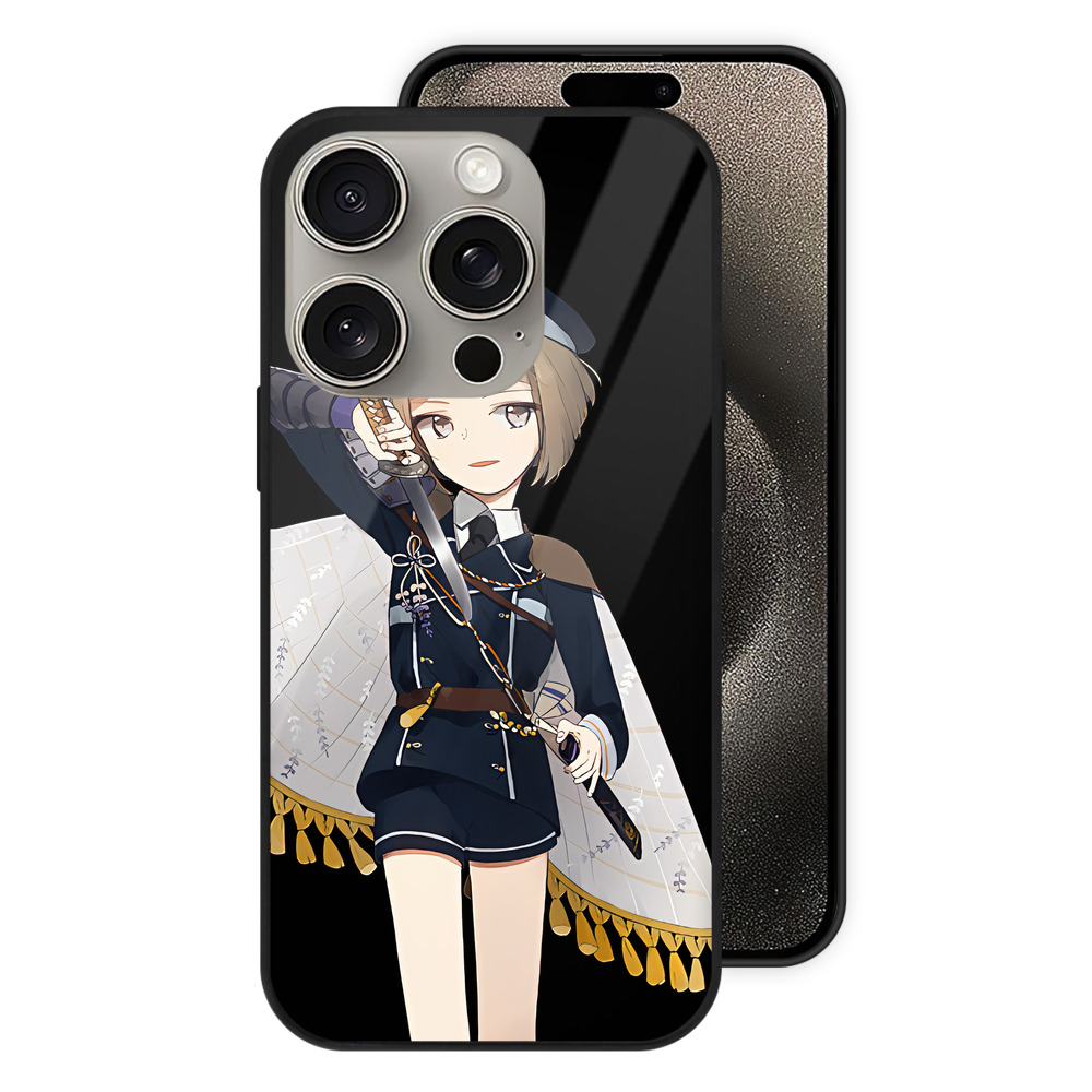 （画像用） 刀剣乱舞 Touken Ranbu 【iPhone15Pro対応】スマホケース 耐衝撃＆黄変防止 背面ガラス