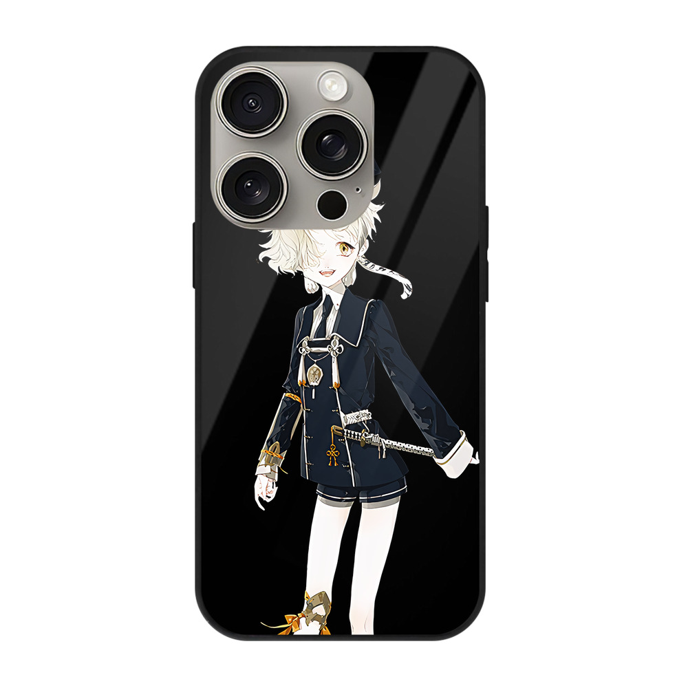 （画像用） 刀剣乱舞 Touken Ranbu 【iPhone15Pro対応】スマホケース 耐衝撃＆黄変防止 背面ガラス