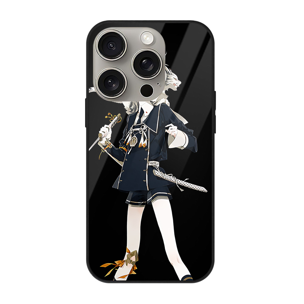 （画像用） 刀剣乱舞 Touken Ranbu 【iPhone15Pro対応】スマホケース 耐衝撃＆黄変防止 背面ガラス