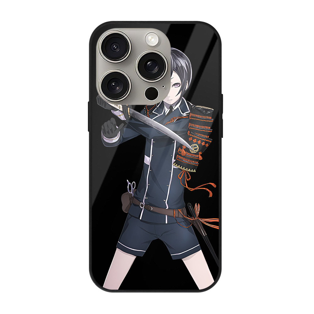 （画像用） 刀剣乱舞 Touken Ranbu 【iPhone15Pro対応】スマホケース 耐衝撃＆黄変防止 背面ガラス