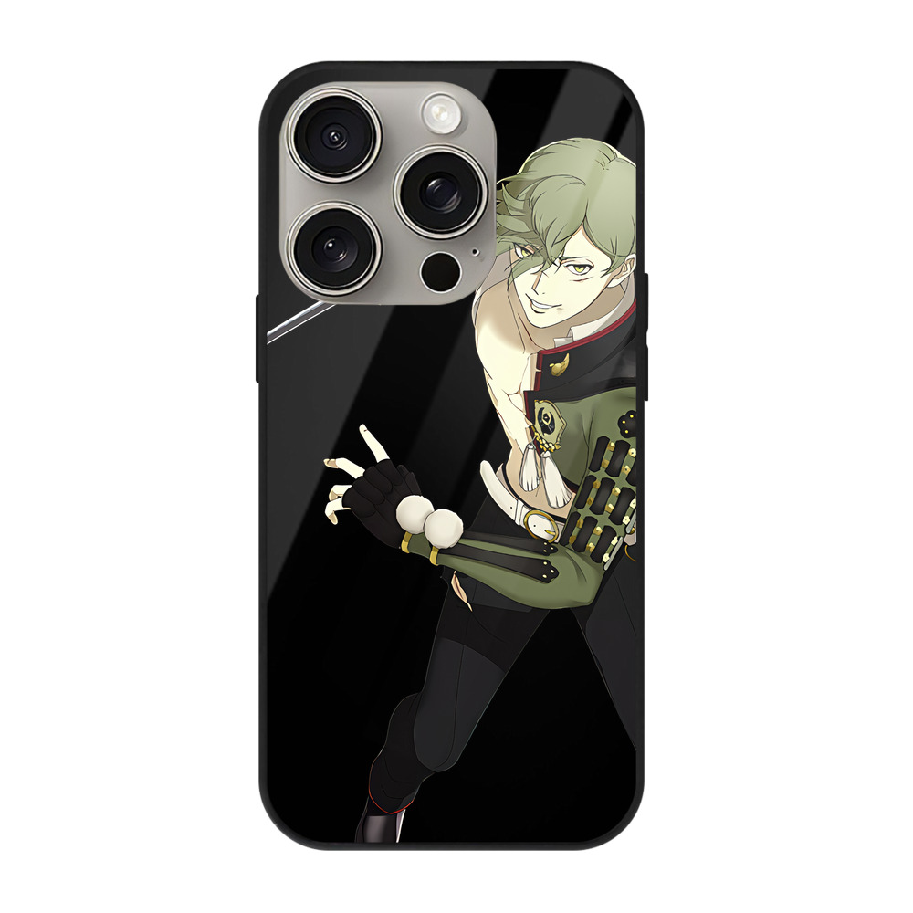 （画像用） 刀剣乱舞 Touken Ranbu 【iPhone15Pro対応】スマホケース 耐衝撃＆黄変防止 背面ガラス