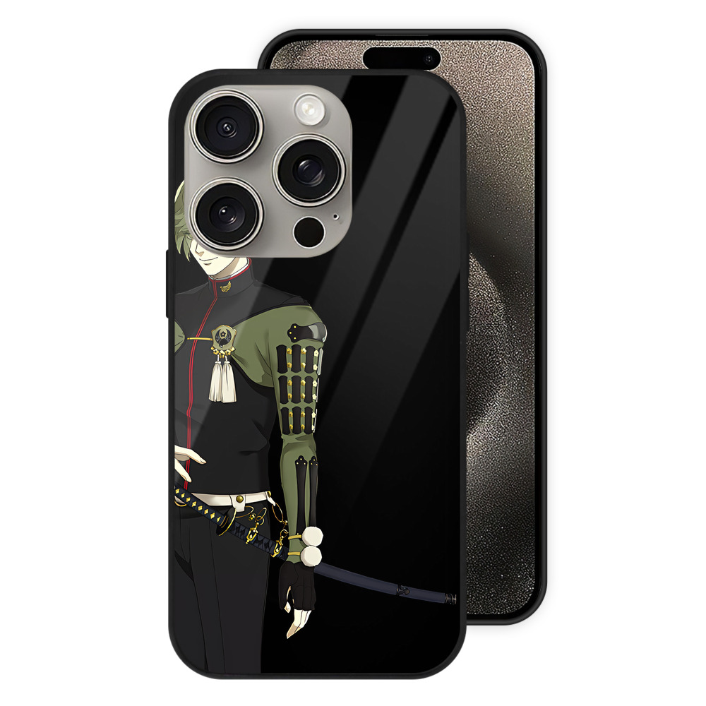 （画像用） 刀剣乱舞 Touken Ranbu 【iPhone15Pro対応】スマホケース 耐衝撃＆黄変防止 背面ガラス