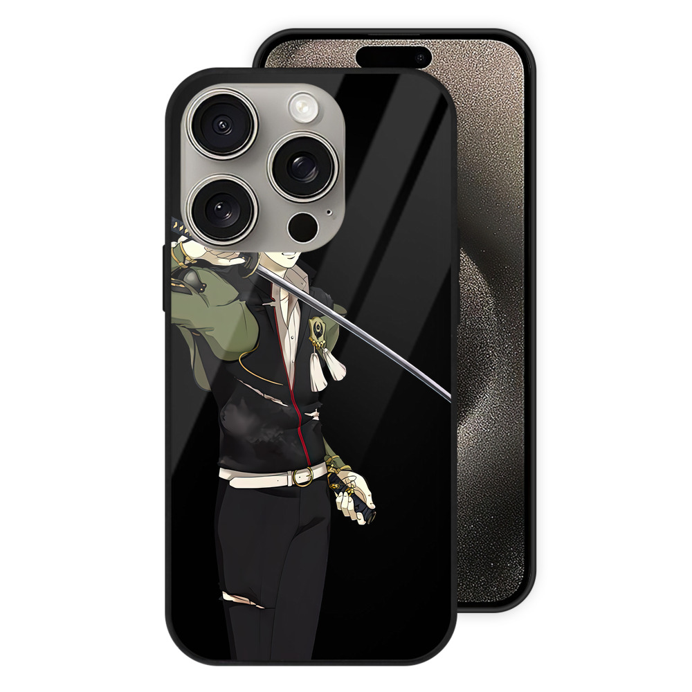 （画像用） 刀剣乱舞 Touken Ranbu 【iPhone15Pro対応】スマホケース 耐衝撃＆黄変防止 背面ガラス