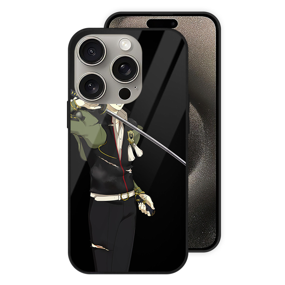 （画像用） 刀剣乱舞 Touken Ranbu 【iPhone15Pro対応】スマホケース 耐衝撃＆黄変防止 背面ガラス