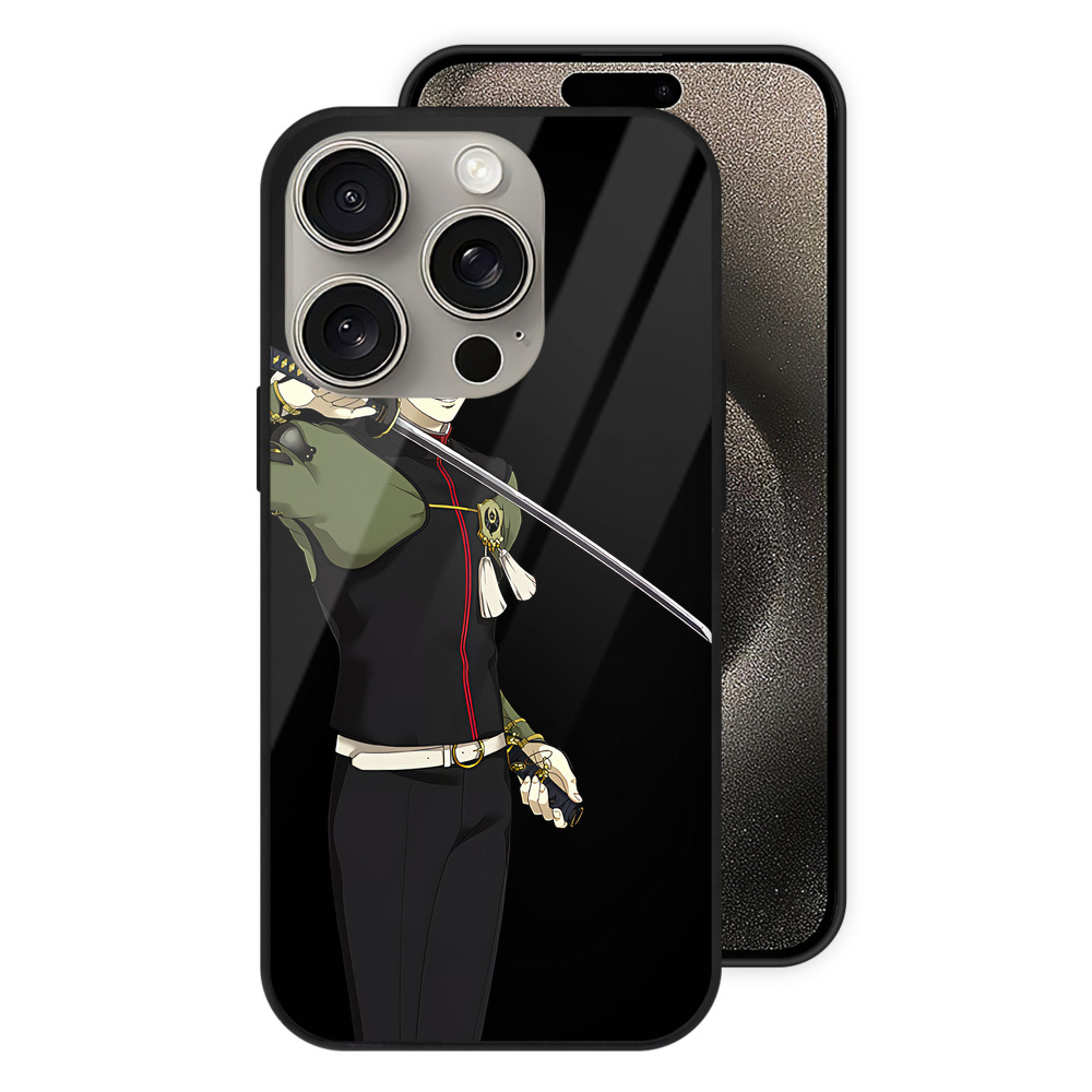 （画像用） 刀剣乱舞 Touken Ranbu 【iPhone15Pro対応】スマホケース 耐衝撃＆黄変防止 背面ガラス