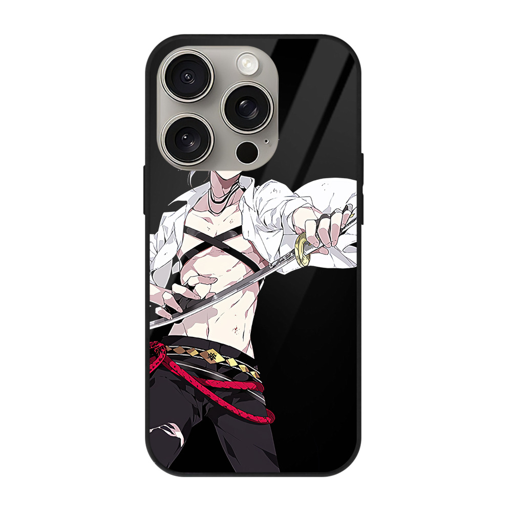 （画像用） 刀剣乱舞 Touken Ranbu 【iPhone15Pro対応】スマホケース 耐衝撃＆黄変防止 背面ガラス