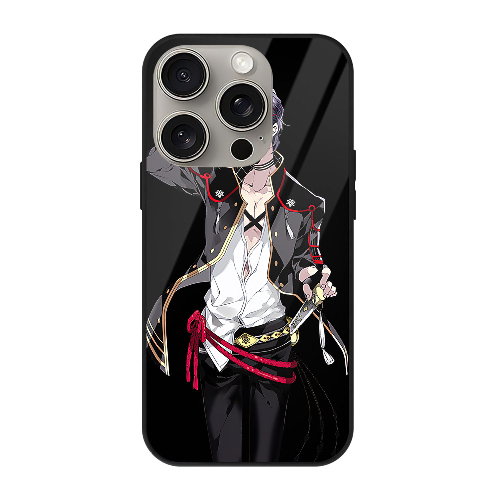 （画像用） 刀剣乱舞 Touken Ranbu 【iPhone15Pro対応】スマホケース 耐衝撃＆黄変防止 背面ガラス
