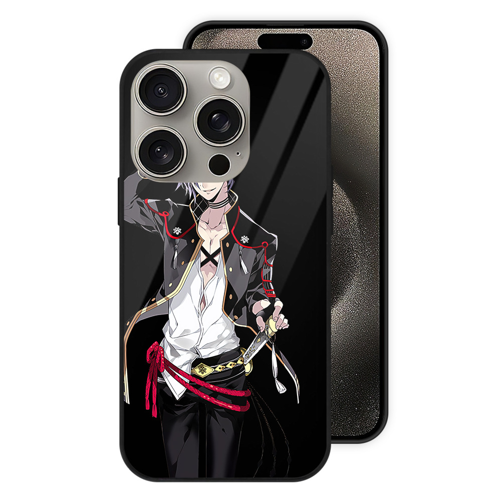 （画像用） 刀剣乱舞 Touken Ranbu 【iPhone15Pro対応】スマホケース 耐衝撃＆黄変防止 背面ガラス