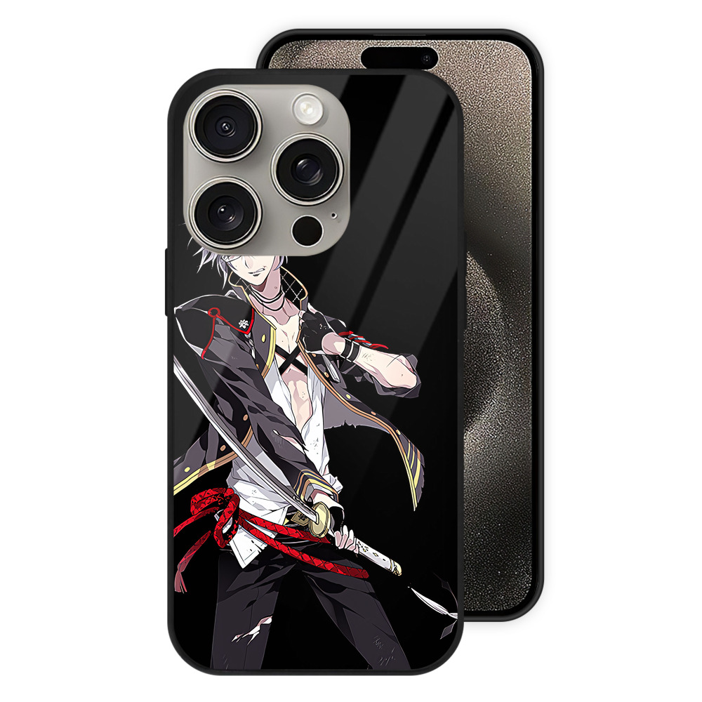 （画像用） 刀剣乱舞 Touken Ranbu 【iPhone15Pro対応】スマホケース 耐衝撃＆黄変防止 背面ガラス