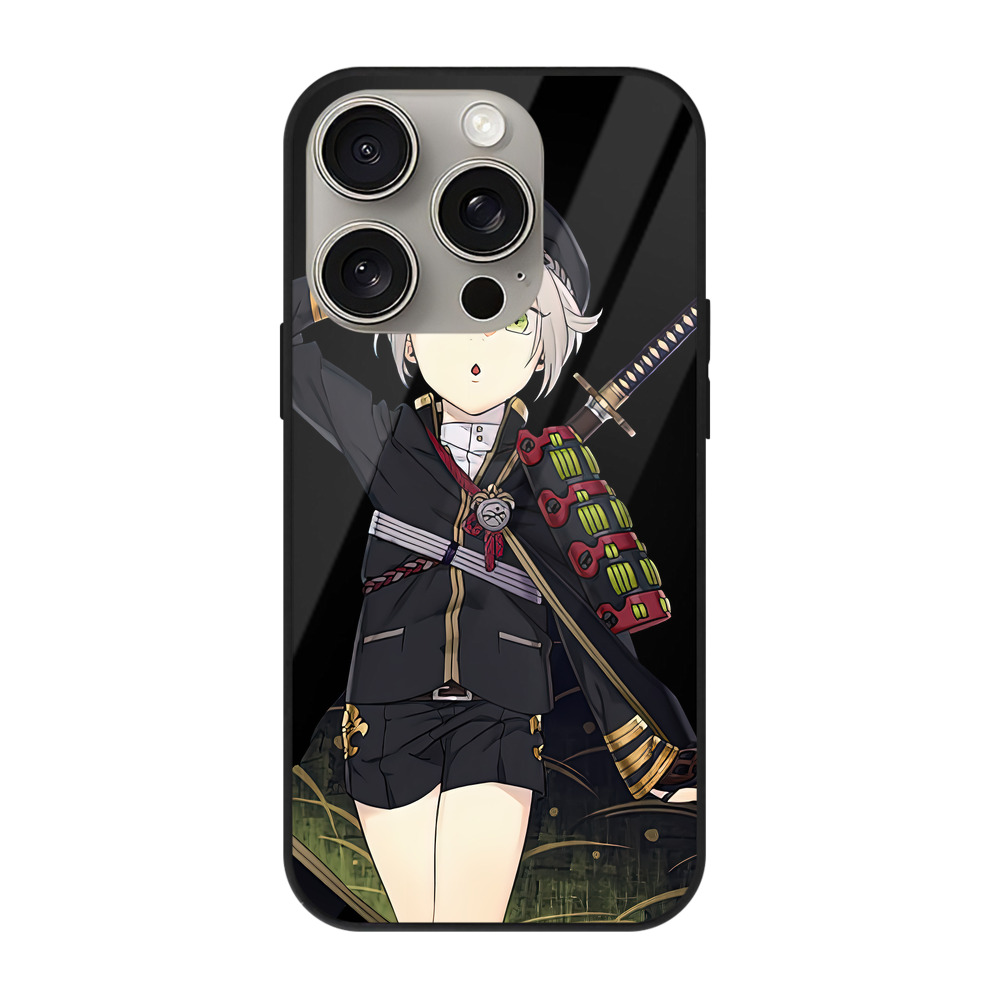 （画像用） 刀剣乱舞 Touken Ranbu 【iPhone15Pro対応】スマホケース 耐衝撃＆黄変防止 背面ガラス