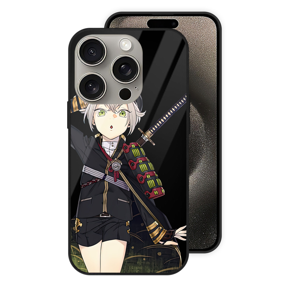 （画像用） 刀剣乱舞 Touken Ranbu 【iPhone15Pro対応】スマホケース 耐衝撃＆黄変防止 背面ガラス