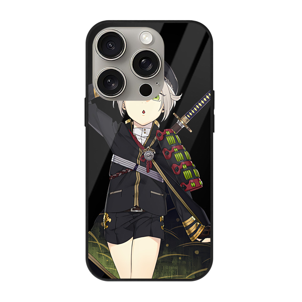 （画像用） 刀剣乱舞 Touken Ranbu 【iPhone15Pro対応】スマホケース 耐衝撃＆黄変防止 背面ガラス