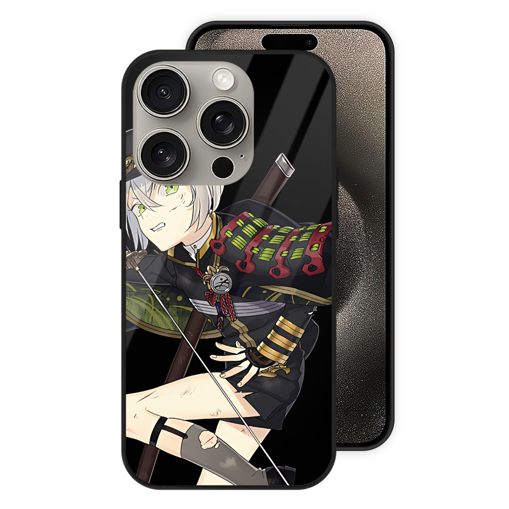 （画像用） 刀剣乱舞 Touken Ranbu 【iPhone15Pro対応】スマホケース 耐衝撃＆黄変防止 背面ガラス