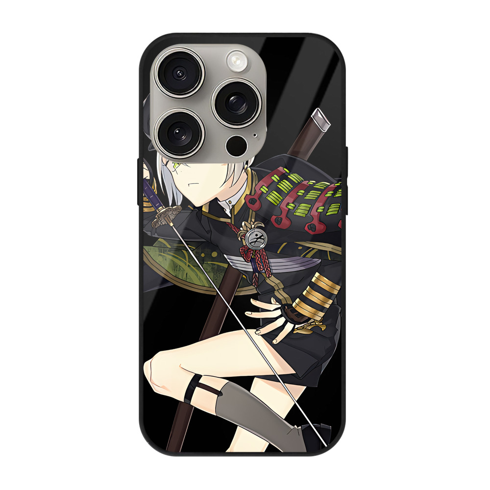 （画像用） 刀剣乱舞 Touken Ranbu 【iPhone15Pro対応】スマホケース 耐衝撃＆黄変防止 背面ガラス