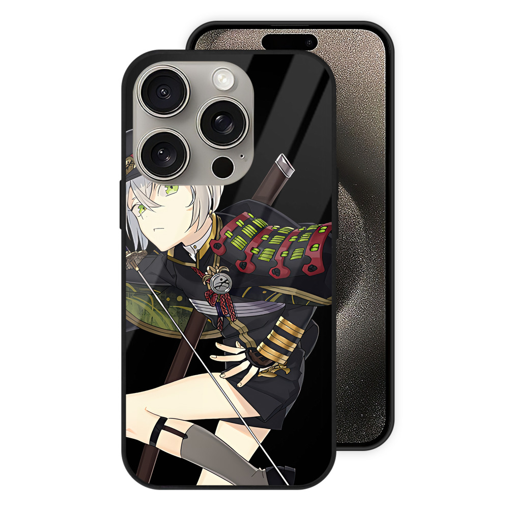（画像用） 刀剣乱舞 Touken Ranbu 【iPhone15Pro対応】スマホケース 耐衝撃＆黄変防止 背面ガラス