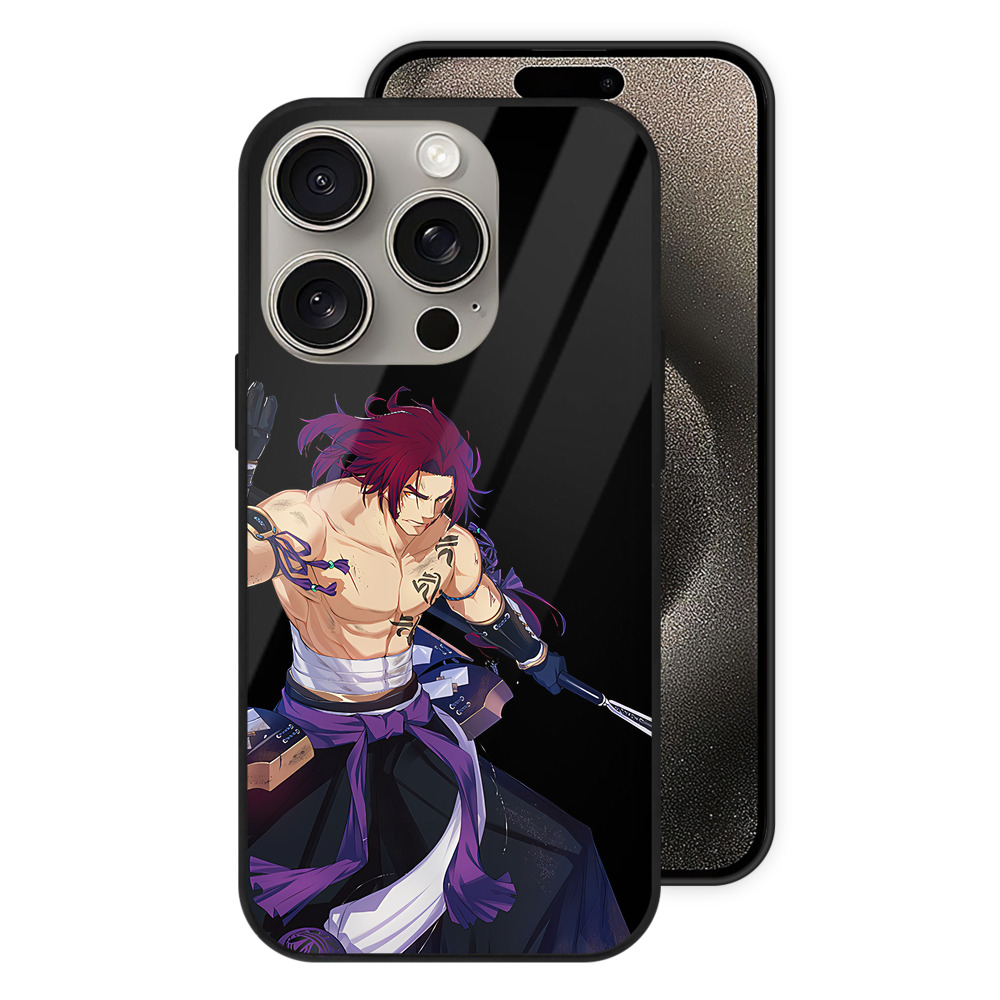 （画像用） 刀剣乱舞 Touken Ranbu 【iPhone15Pro対応】スマホケース 耐衝撃＆黄変防止 背面ガラス