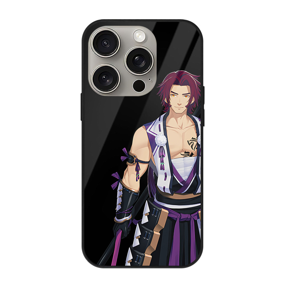 （画像用） 刀剣乱舞 Touken Ranbu 【iPhone15Pro対応】スマホケース 耐衝撃＆黄変防止 背面ガラス