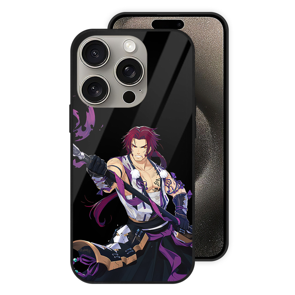 （画像用） 刀剣乱舞 Touken Ranbu 【iPhone15Pro対応】スマホケース 耐衝撃＆黄変防止 背面ガラス