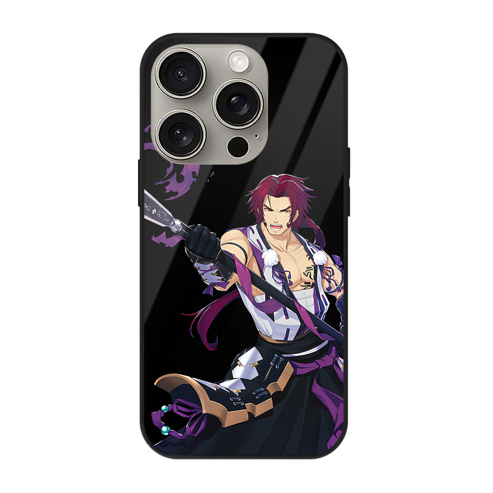 （画像用） 刀剣乱舞 Touken Ranbu 【iPhone15Pro対応】スマホケース 耐衝撃＆黄変防止 背面ガラス