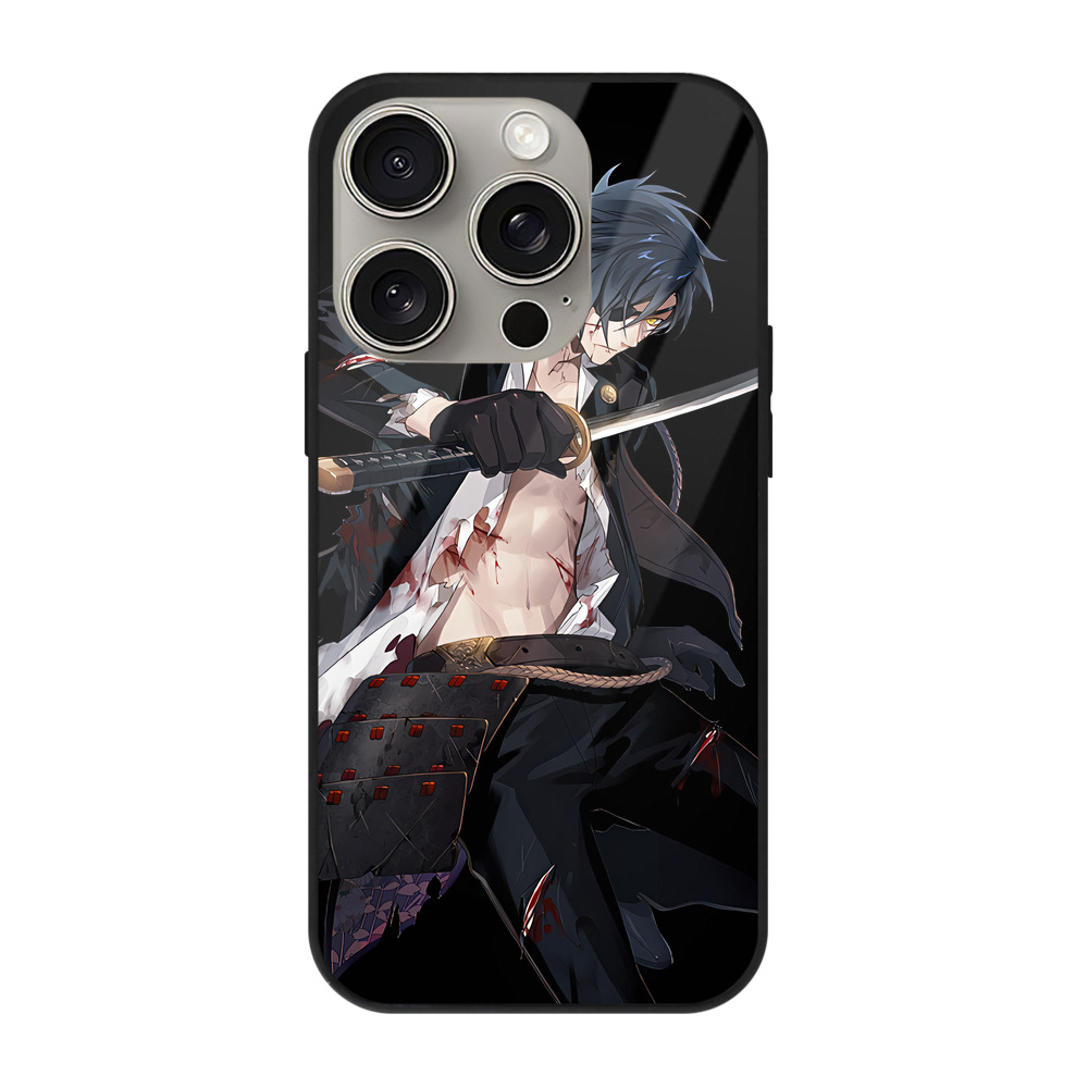（画像用） 刀剣乱舞 Touken Ranbu 【iPhone15Pro対応】スマホケース 耐衝撃＆黄変防止 背面ガラス