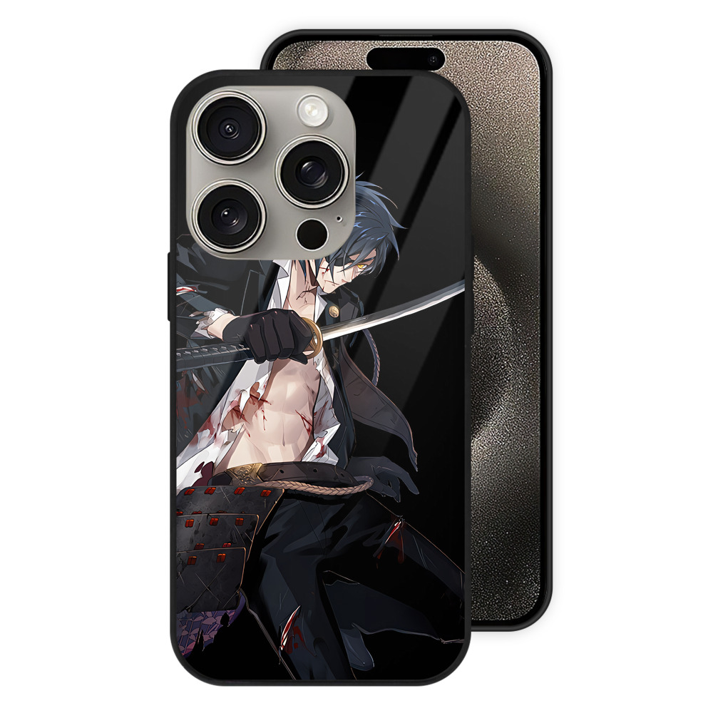 （画像用） 刀剣乱舞 Touken Ranbu 【iPhone15Pro対応】スマホケース 耐衝撃＆黄変防止 背面ガラス