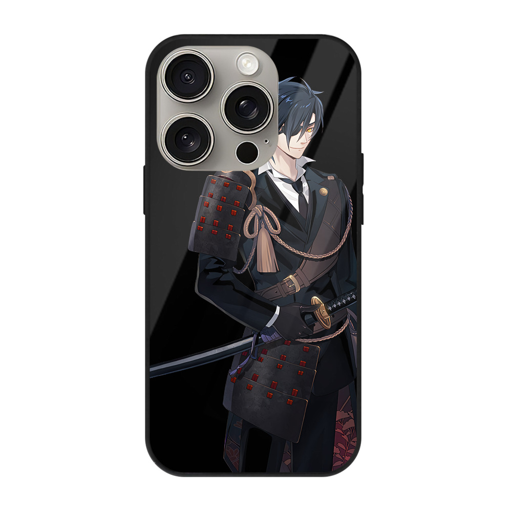 （画像用） 刀剣乱舞 Touken Ranbu 【iPhone15Pro対応】スマホケース 耐衝撃＆黄変防止 背面ガラス