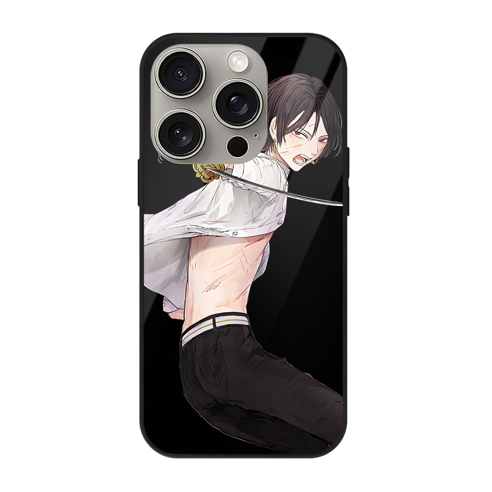 （画像用） 刀剣乱舞 Touken Ranbu 【iPhone15Pro対応】スマホケース 耐衝撃＆黄変防止 背面ガラス