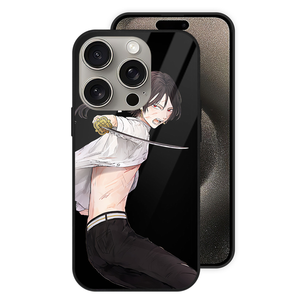 （画像用） 刀剣乱舞 Touken Ranbu 【iPhone15Pro対応】スマホケース 耐衝撃＆黄変防止 背面ガラス