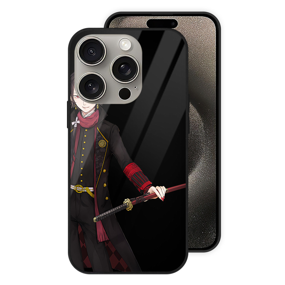 （画像用） 刀剣乱舞 Touken Ranbu 【iPhone15Pro対応】スマホケース 耐衝撃＆黄変防止 背面ガラス