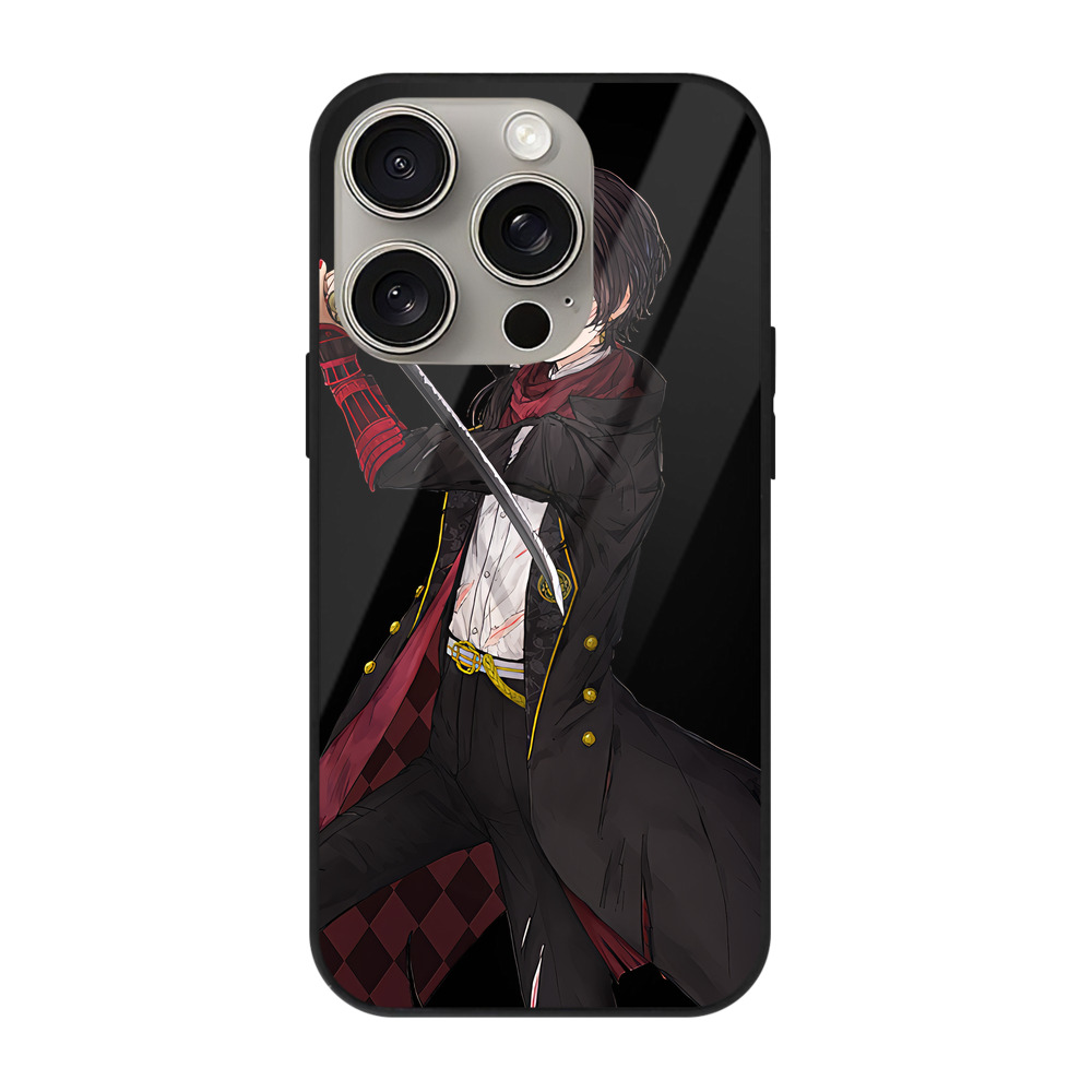 （画像用） 刀剣乱舞 Touken Ranbu 【iPhone15Pro対応】スマホケース 耐衝撃＆黄変防止 背面ガラス