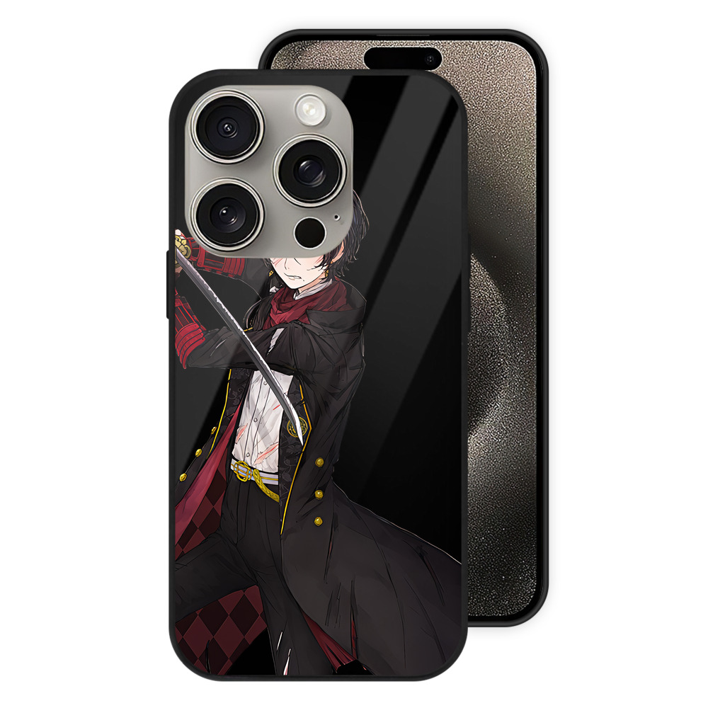 （画像用） 刀剣乱舞 Touken Ranbu 【iPhone15Pro対応】スマホケース 耐衝撃＆黄変防止 背面ガラス