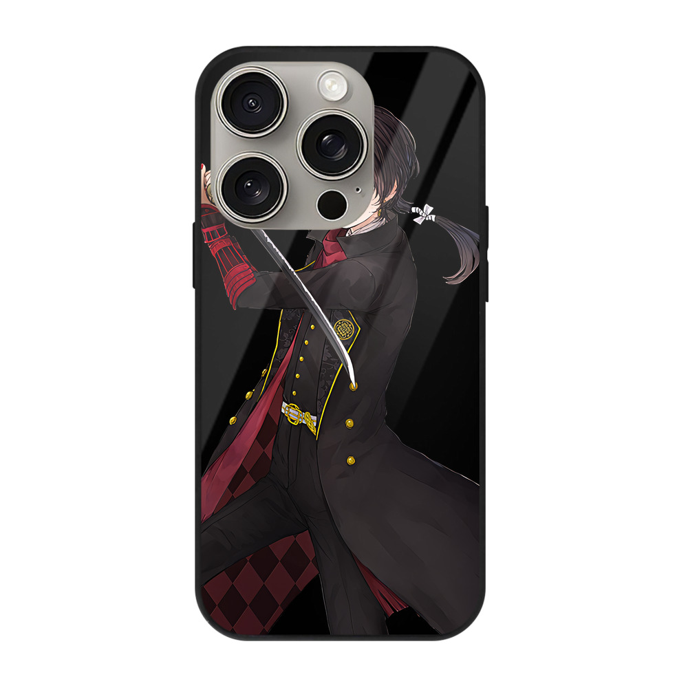 （画像用） 刀剣乱舞 Touken Ranbu 【iPhone15Pro対応】スマホケース 耐衝撃＆黄変防止 背面ガラス